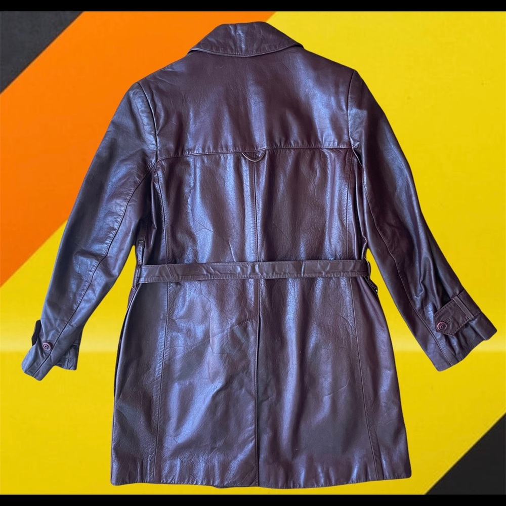 Vintage / Etienne Aigner / Oxblood Brown / Leather / Jacket - Picture 3 of 4